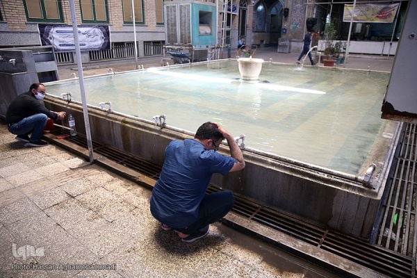 حوض وسط حیاط مسجد